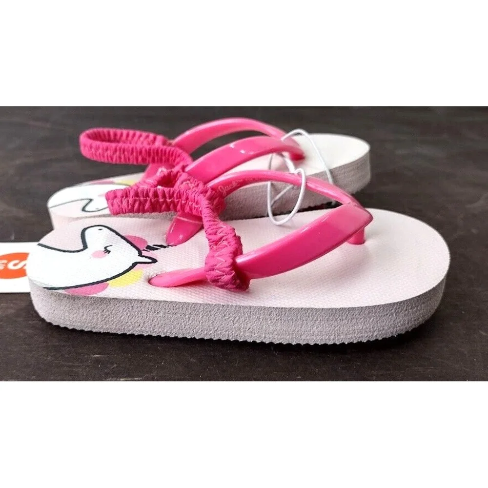 Cat Jack Toddler Kids Unicorn‎ Flip Flops Sandals Pink Size S 5/6